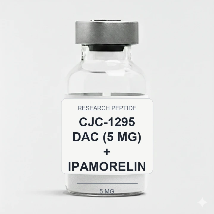CJC-1295 DAC (5 mg) + Ipamorelin (5 mg) vial label
