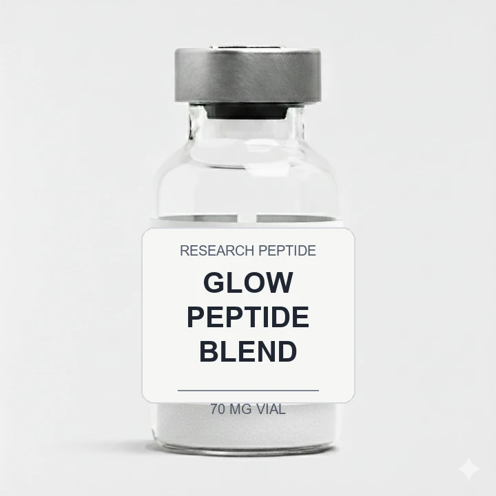GLOW Peptide Blend (70 mg Vial) vial label